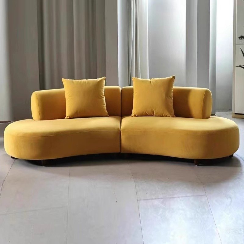 Vacuum Packaging Compression Living Room Sofa Home Furniture High-density Sponge Customizable Fabric Sofa Set