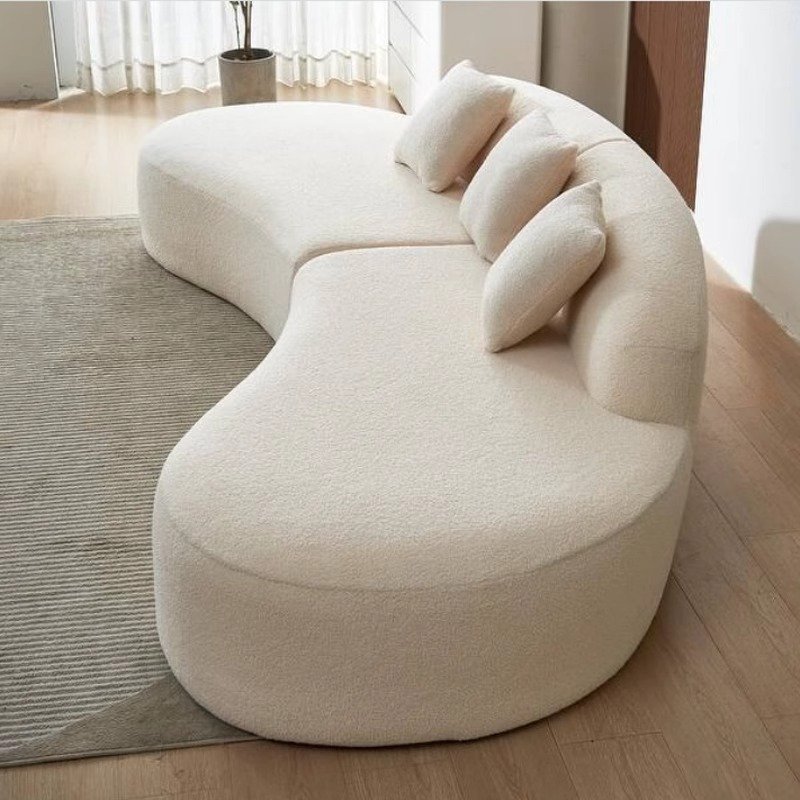 Vacuum Packaging Compression Living Room Sofa Home Furniture High-density Sponge Customizable Fabric Sofa Set