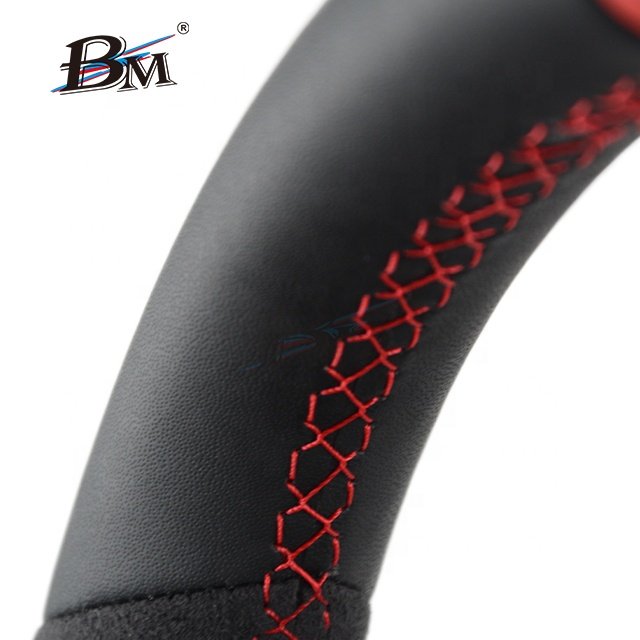 For VOLKSWAGEN Golf MK7 7.5 GTI R Series Alcantara Custom Black Leather Steering Wheels Interior Accessories 2013-2020 By BM
