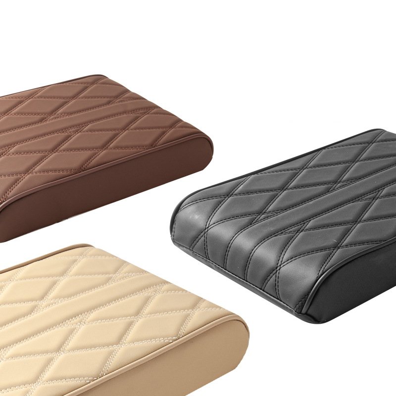 Memory Foam Extender Cushion Protector Tissue Holder Facial Napkin Holder Leather Armrest Box Mat Car Center Console Box Cover