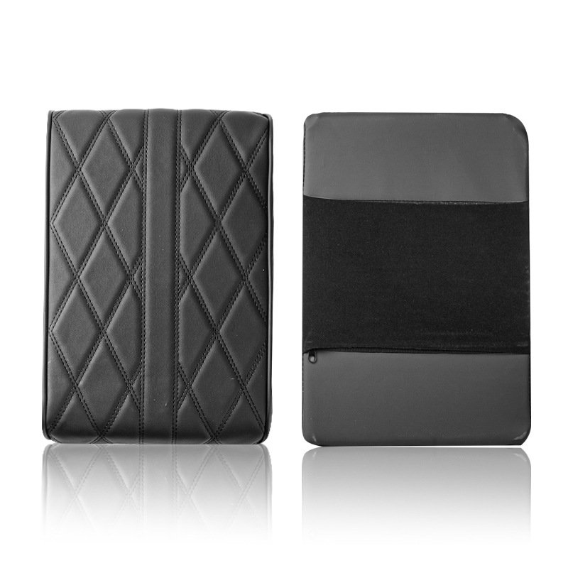 Memory Foam Extender Cushion Protector Tissue Holder Facial Napkin Holder Leather Armrest Box Mat Car Center Console Box Cover
