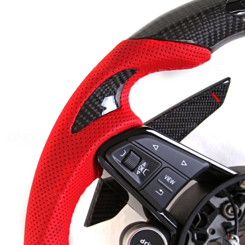 Audi steering wheel carbon fiber steering wheel custom leather carbon fiber car