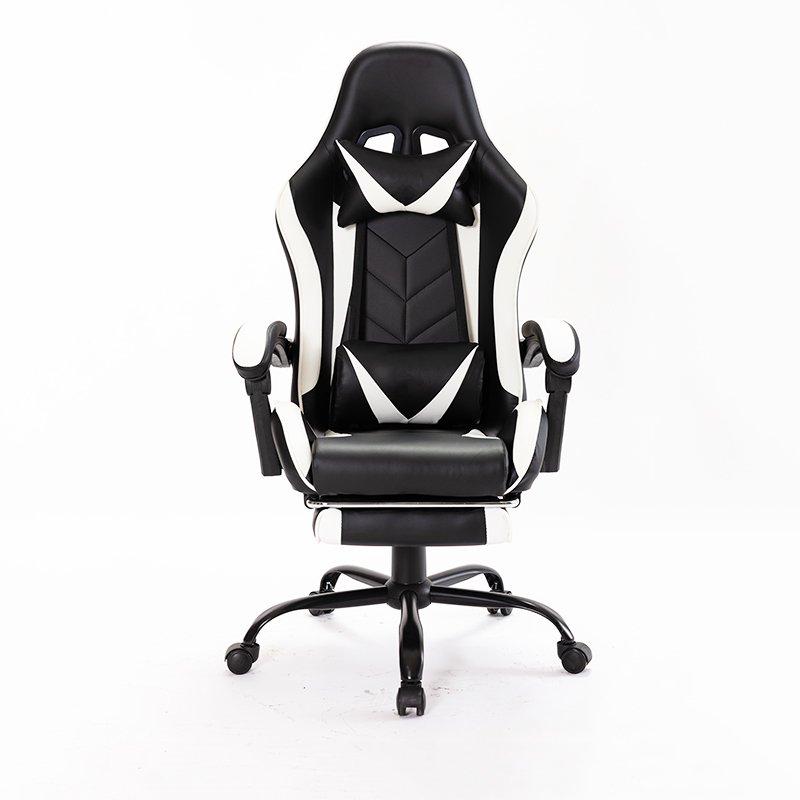 Racing Style Adjustable Swivel PC Chair High Back Ergonomic Red Gaming Chair With Footrest