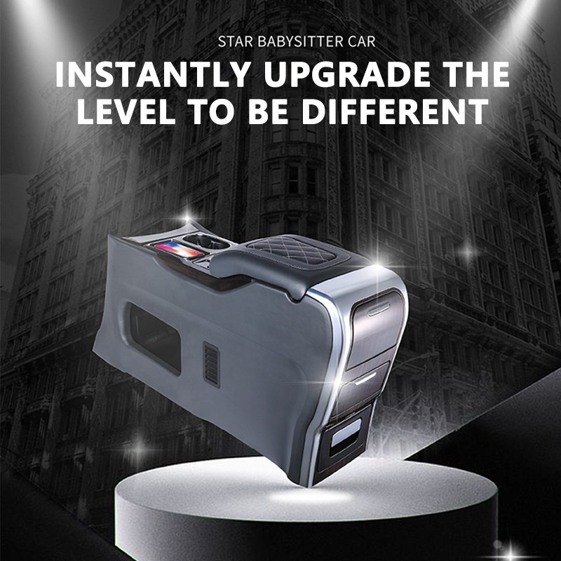 DJZG Best Factory Car Interior Accessories Custom Armrest Box Optional Console with Refrigerator for Toyota Alphard