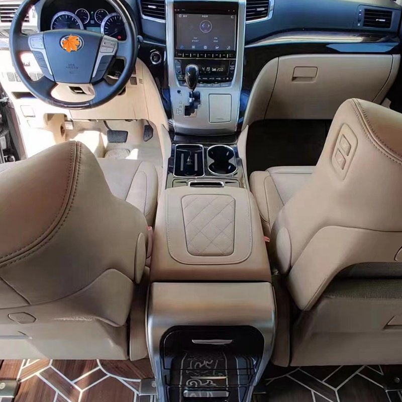 DJZG Best Factory Car Interior Accessories Custom Armrest Box Optional Console with Refrigerator for Toyota Alphard