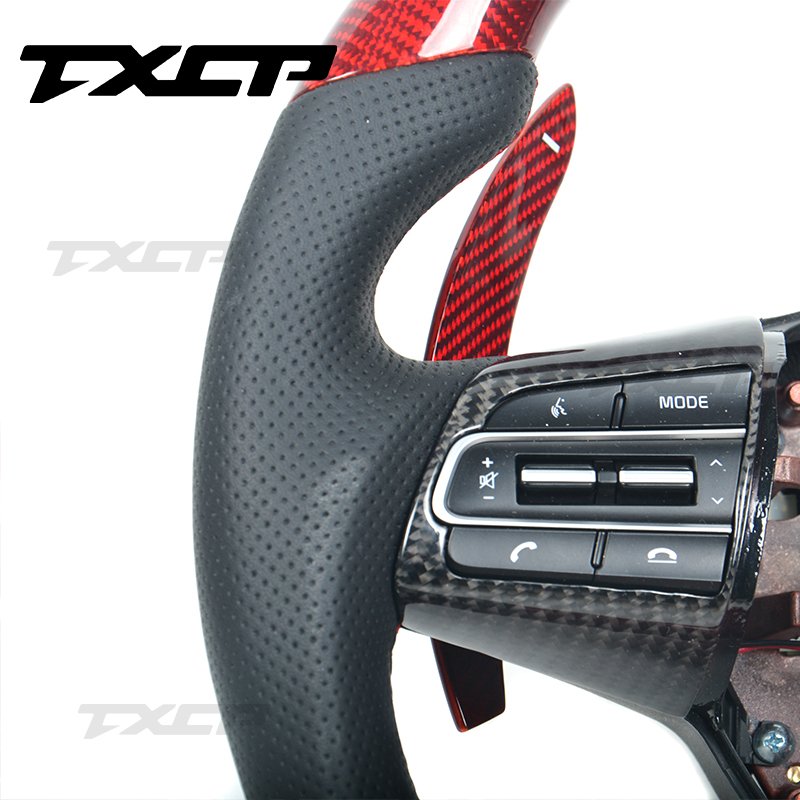 Carbon Fiber Car Steering Wheel For Kia Stinger GT LED Steering Wheel