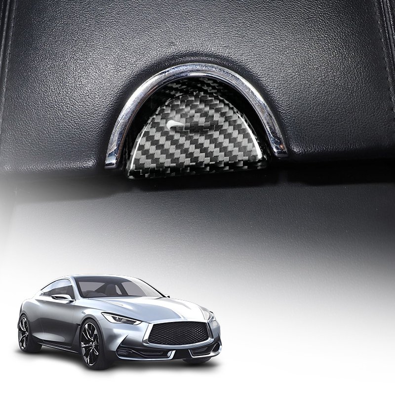 Shasha Carbon Car Interior Accessories Carbon Fiber Armrest Box Switch Cover for Infiniti G25 G35 G37 2007-2014