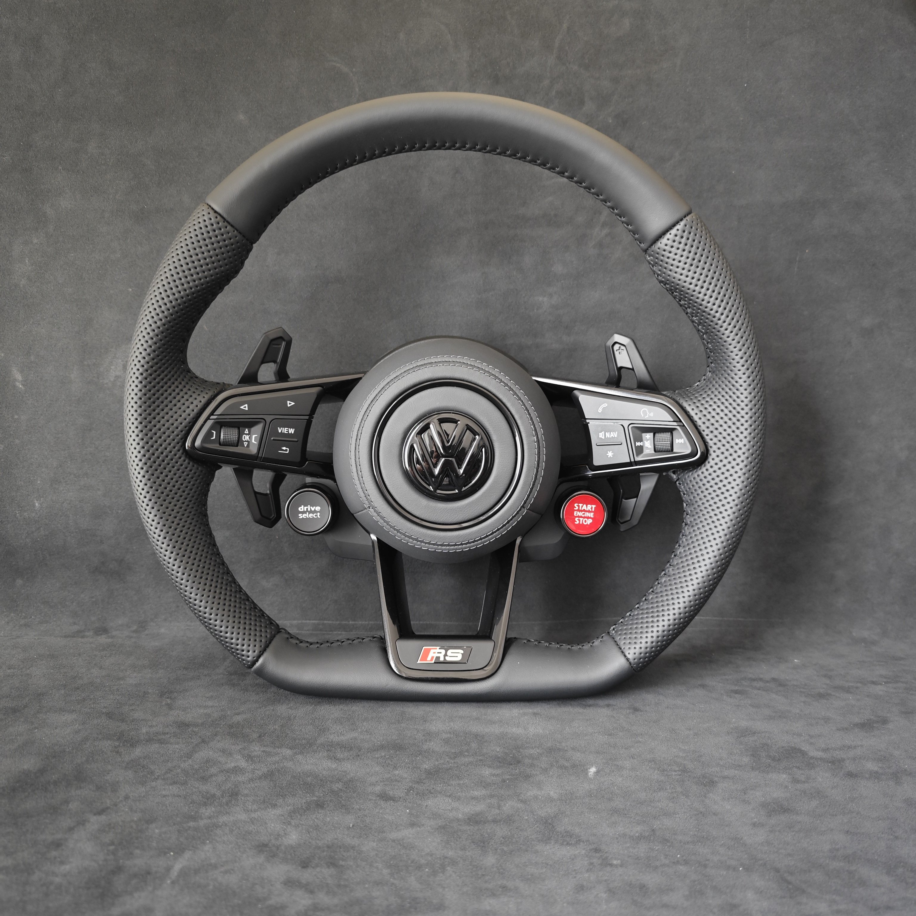 for Volkswagen Polo GTI R MK7 MK6 Golf Custom LED steering wheel Alcantara leather D-shaped steering wheel