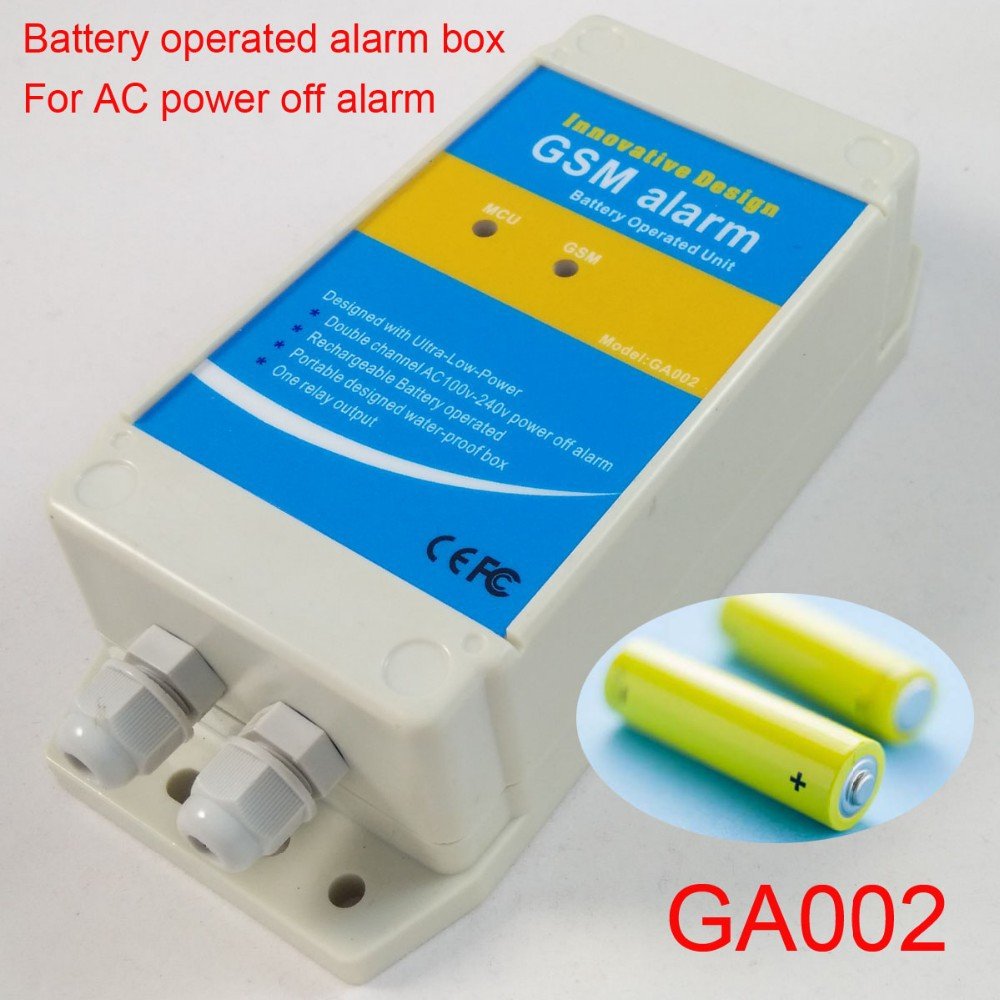 Battery Operated Gsm Alarm Box for AC Power Failure Alarm Unit GA002