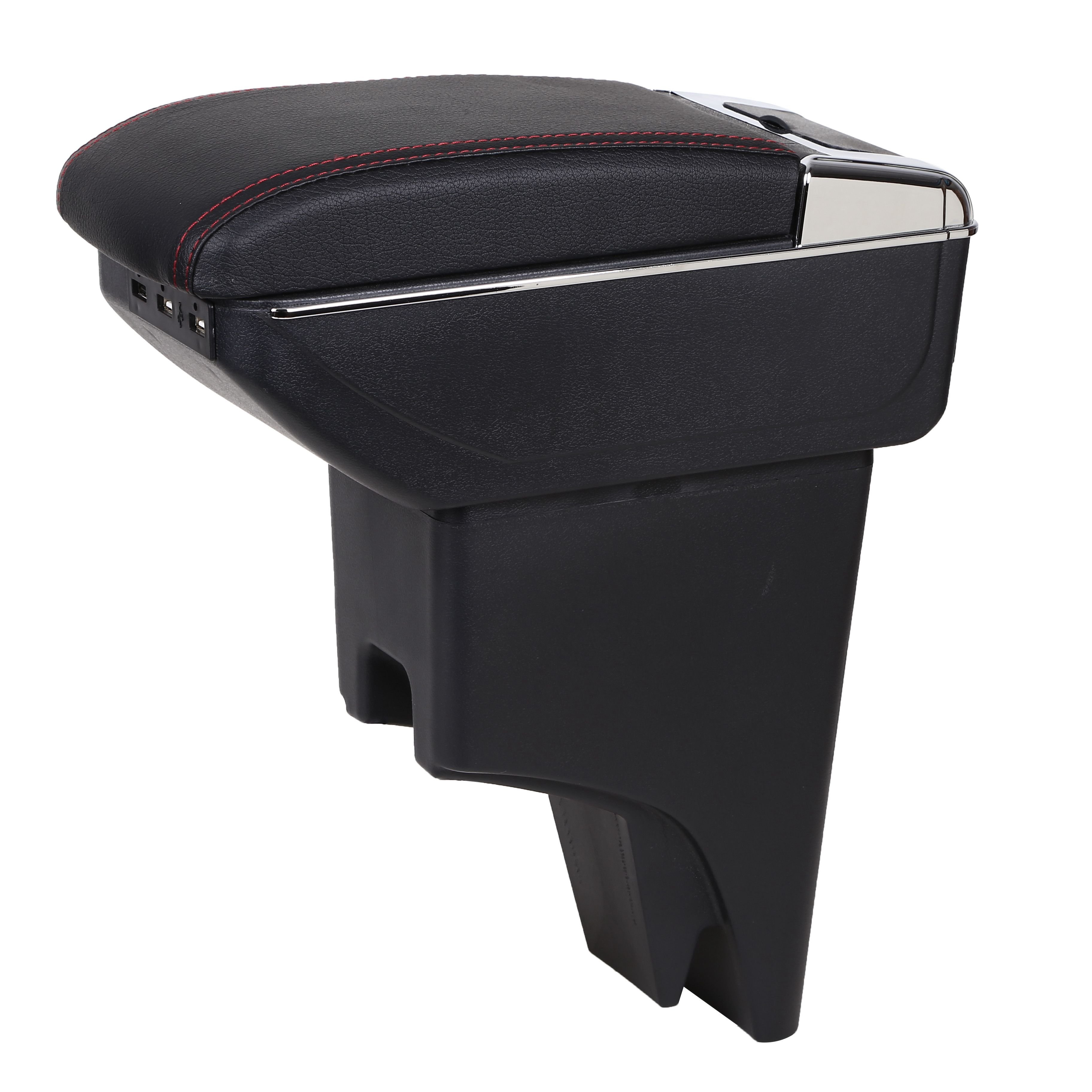 For Perodua Bezza New Design 7 USB/LED Leather Armrest Console Box Interior Armrest Storage Car-styling Accessories Parts