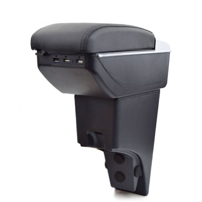 For Perodua Bezza New Design 7 USB/LED Leather Armrest Console Box Interior Armrest Storage Car-styling Accessories Parts