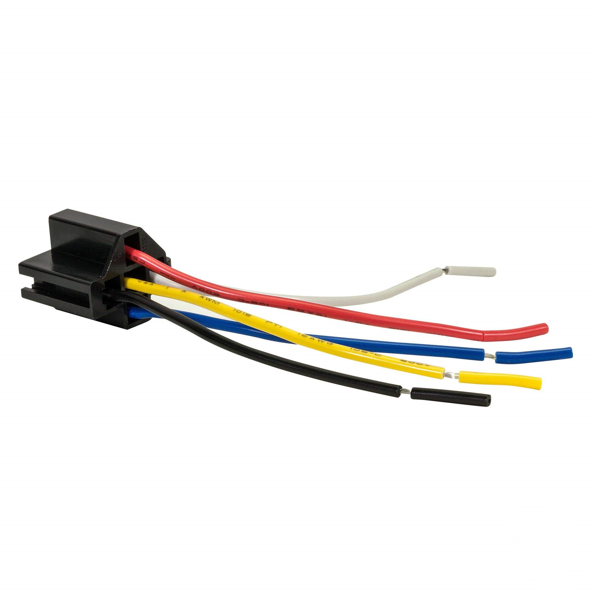 Musuha 5P Automotive Relay Socket Harness 12V DC 5-PIN SPDT High-quality Car Auto Relay Socket Plastic 5 Wire