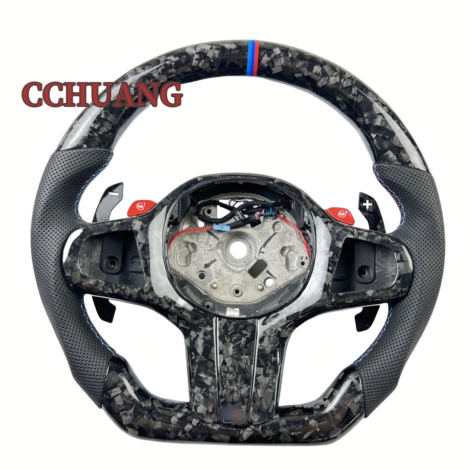Custom sports shape carbon fiber steering wheel for BMW G20 G29 G05 G01 G06 G30 G38 G11 G12 automotive interior accessories