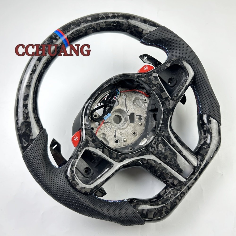 Custom sports shape carbon fiber steering wheel for BMW G20 G29 G05 G01 G06 G30 G38 G11 G12 automotive interior accessories