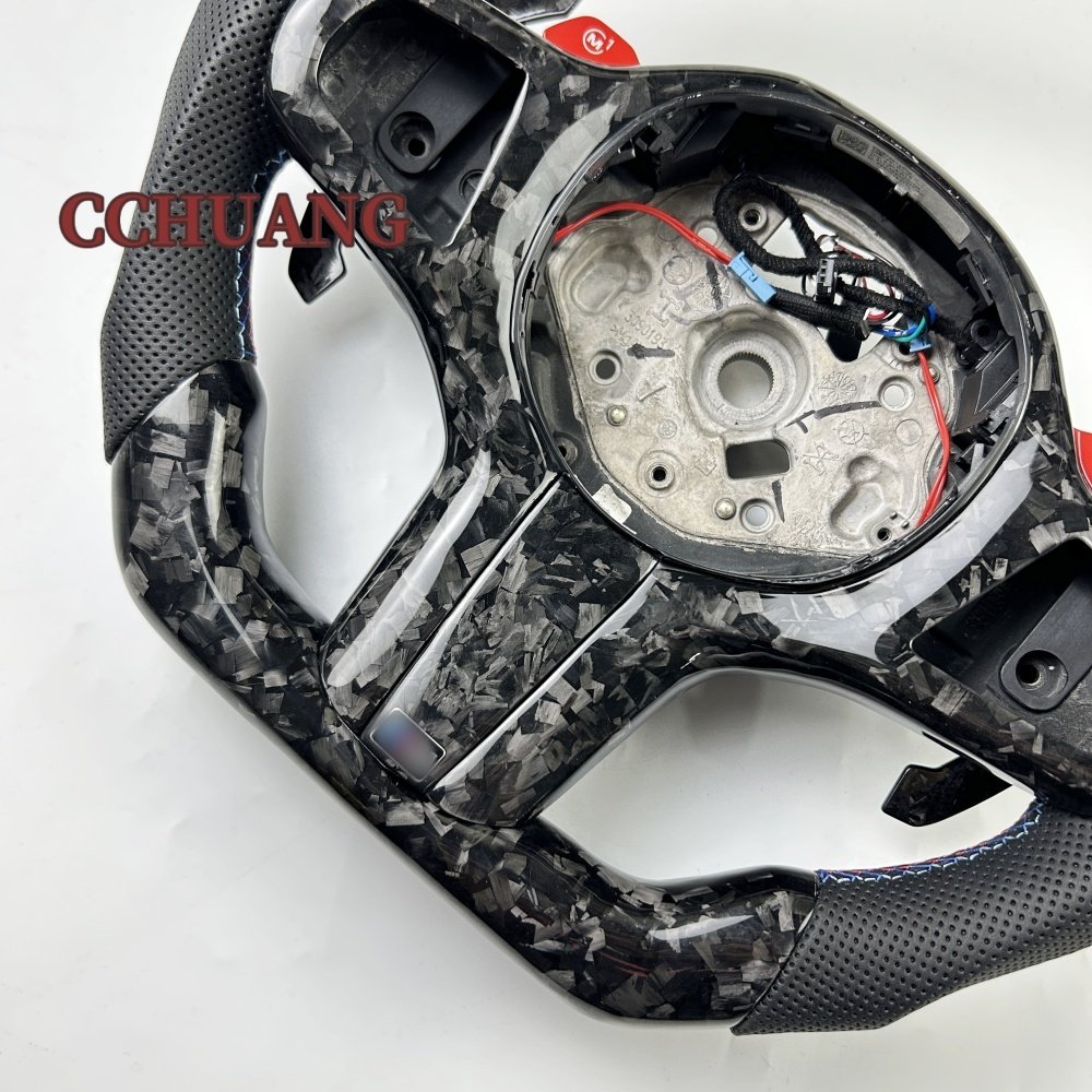 Custom sports shape carbon fiber steering wheel for BMW G20 G29 G05 G01 G06 G30 G38 G11 G12 automotive interior accessories