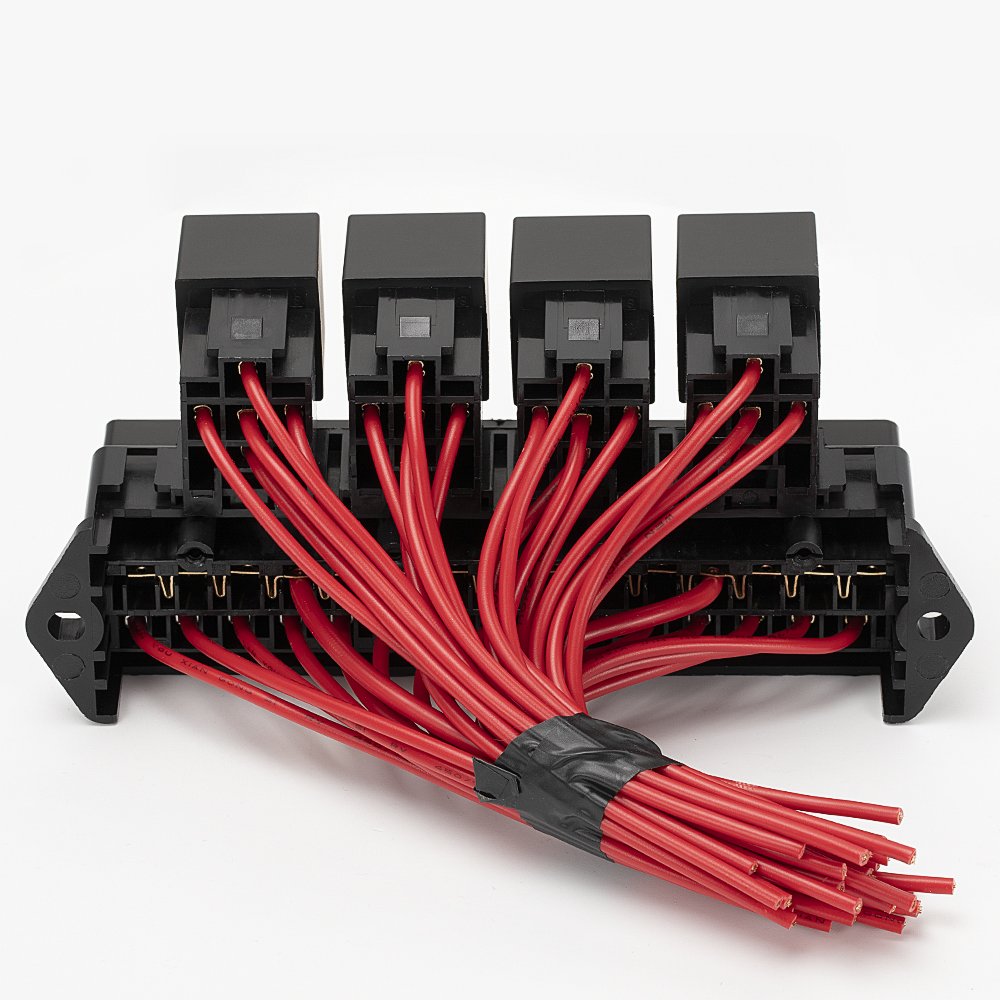 Latest 12V Auto Waterproof 15Way ATC/ATO Fuse Holder Universal Relay Box Block Kit With Relay Fuses Wired For Car Marine Auto