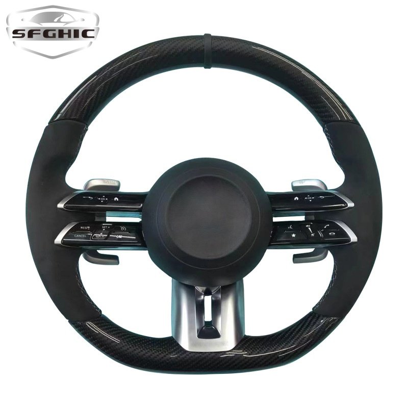 LED Carbon Fiber Steering Wheel For Mercedes Benz W204 W205 E63 W218 Vito W447 SLK R171 G Class A220 W219