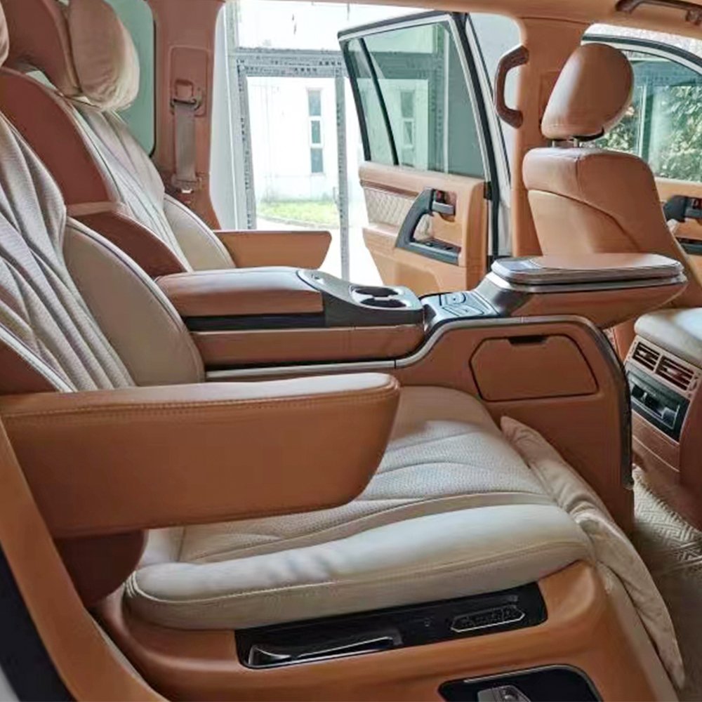 Entertainment Luxury Van Seat Adjustable VIP Leather Luxury SUV Seat with Console Armrest Touch Screen