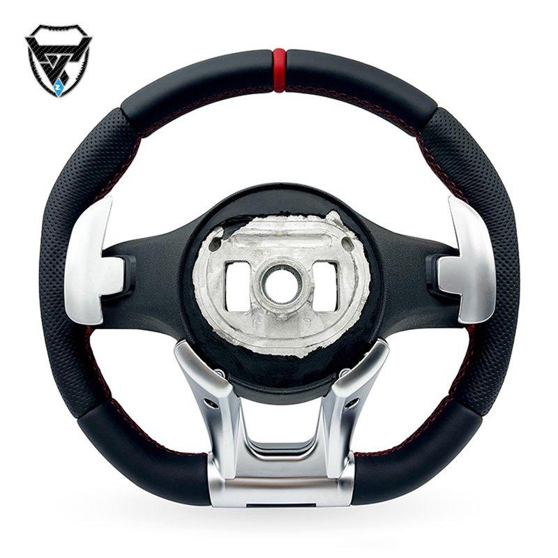 Customized leather red label handle with full hole modification steering wheel for Mercedes Benz C GLC E S CLS AMG ZC-809-P5-GW