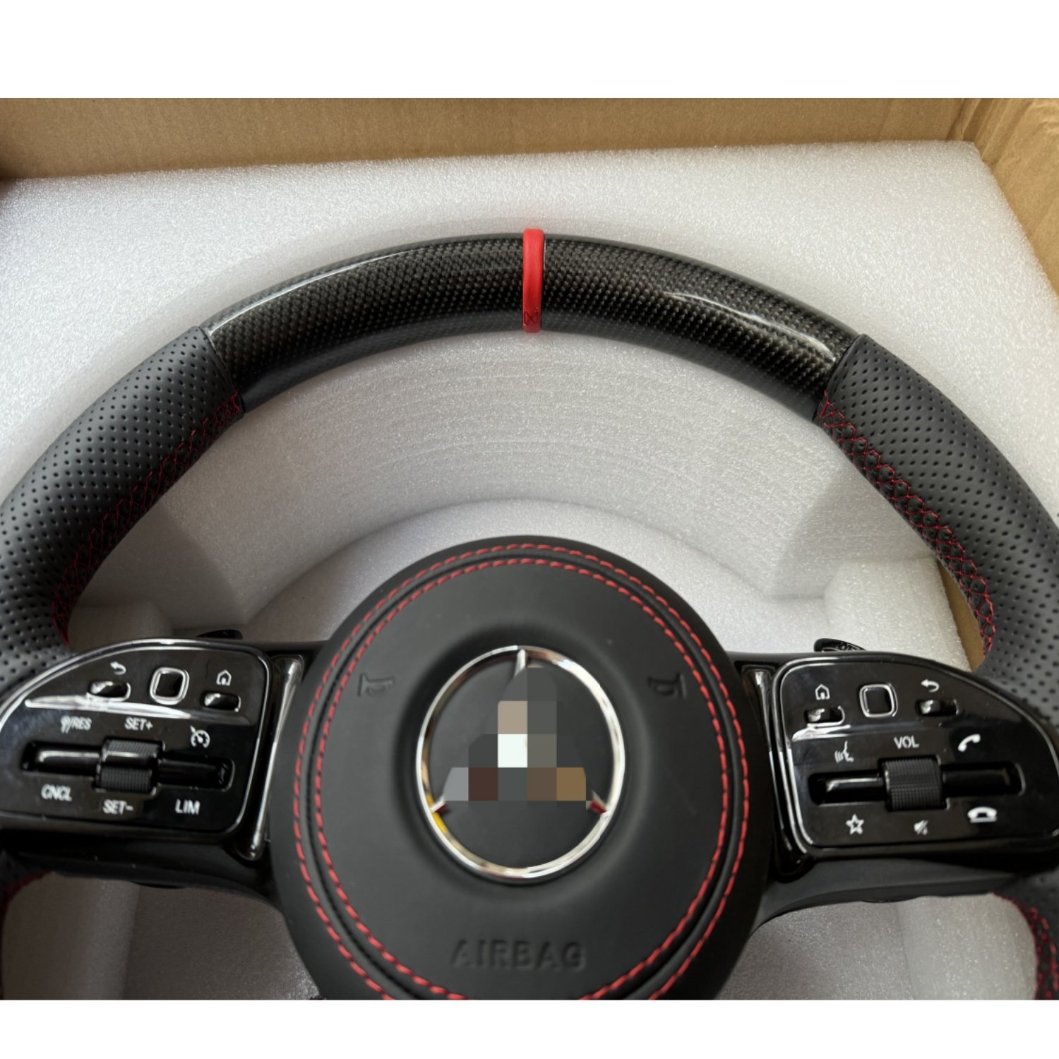 Hot selling car carbon fiber steering wheel suitable for Mercedes Benz W464 G500 G63 customized steering wheel