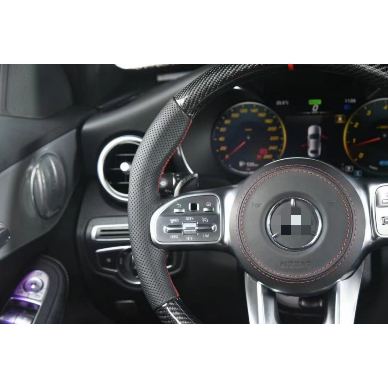 Hot selling car carbon fiber steering wheel suitable for Mercedes Benz W464 G500 G63 customized steering wheel