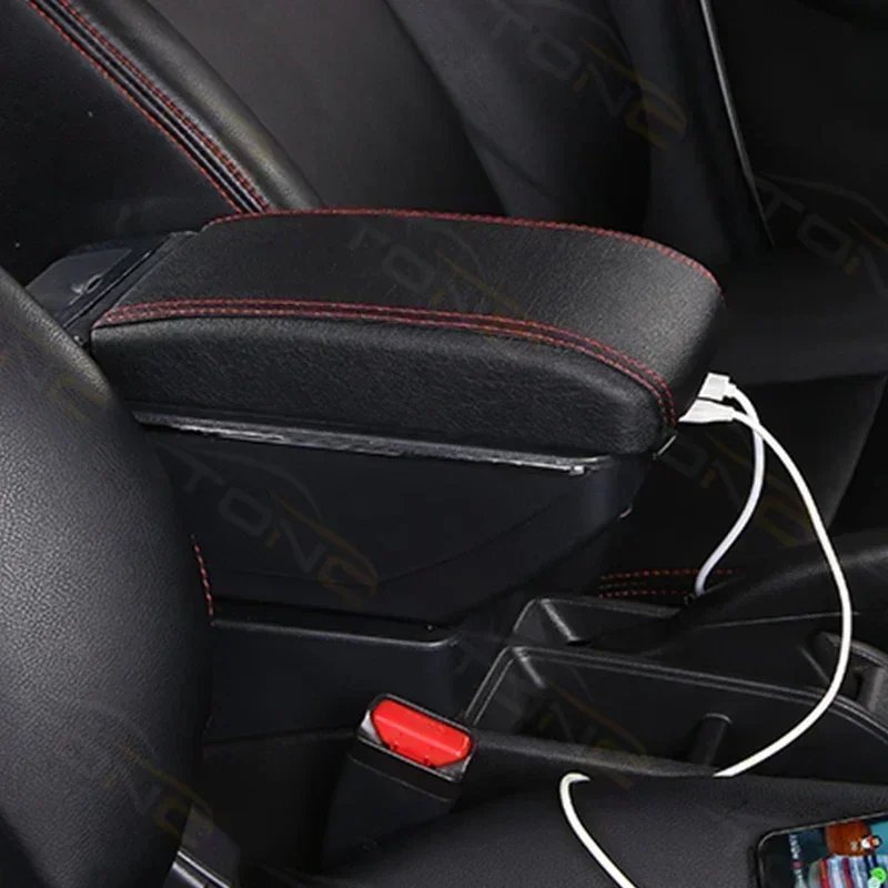 TONC Enhanced Comfort - Toyota Aqua Car Central Armrest Box, High-Performance ABS, with Cup Holder and USB Charging