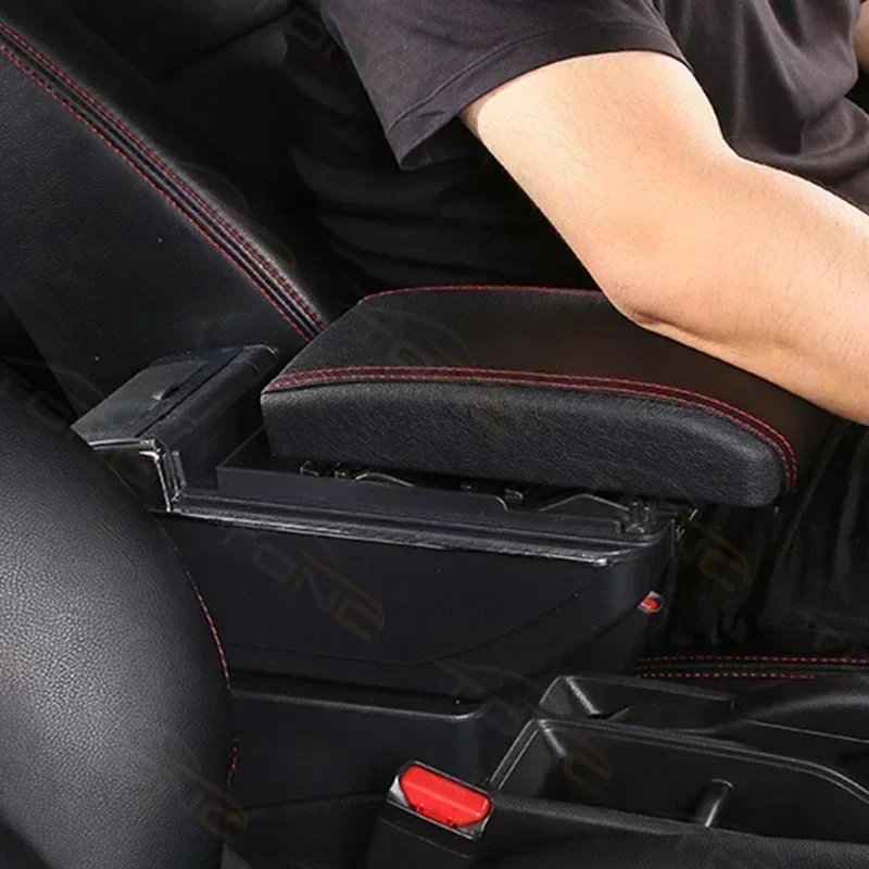 TONC Enhanced Comfort - Toyota Aqua Car Central Armrest Box, High-Performance ABS, with Cup Holder and USB Charging