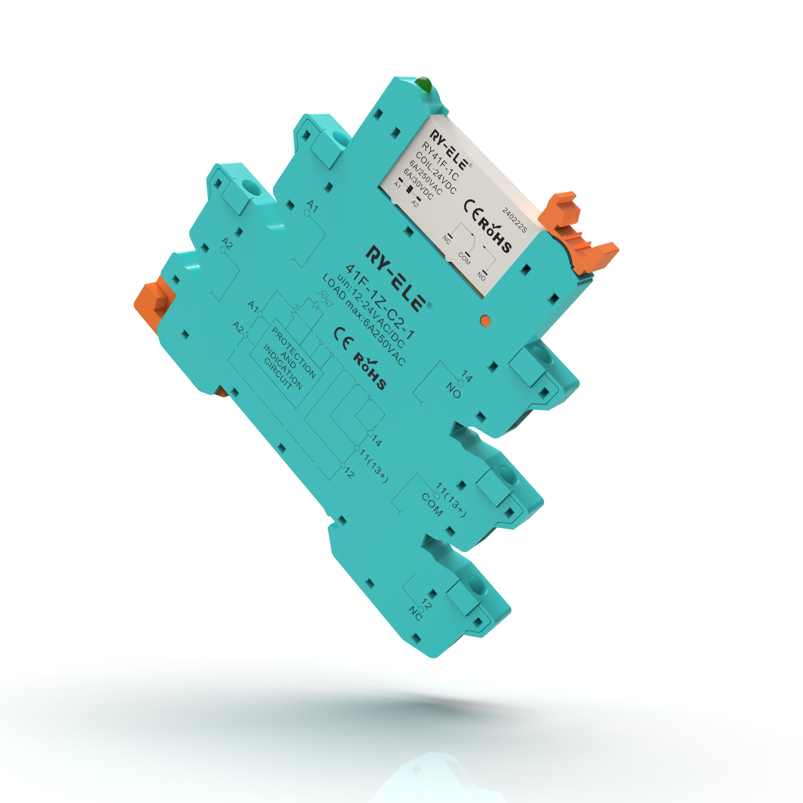 Ultra-Thin Electromagnetic Relays with LED 6A 12v 5v 24v Wafer Relay 24v Din Rail Relay and Socket