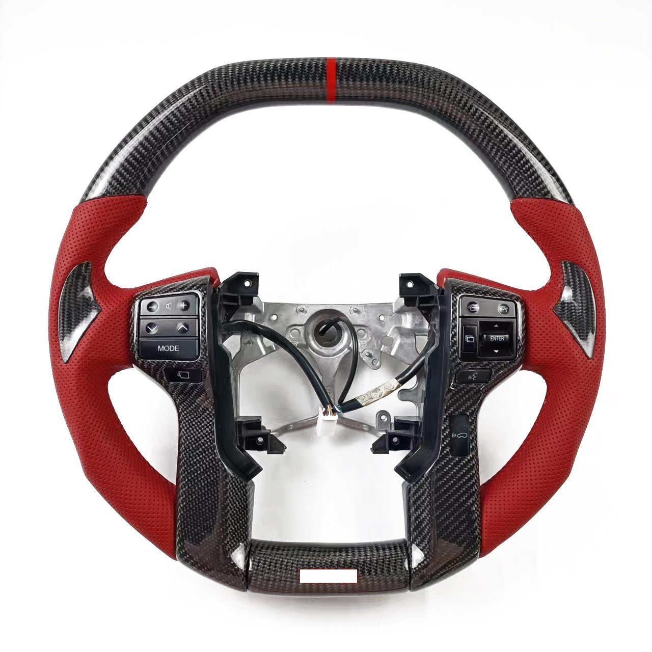 Car interior sports carbon fiber steering wheel is suitable for Toyota Prado Land Cruiser steering wheel