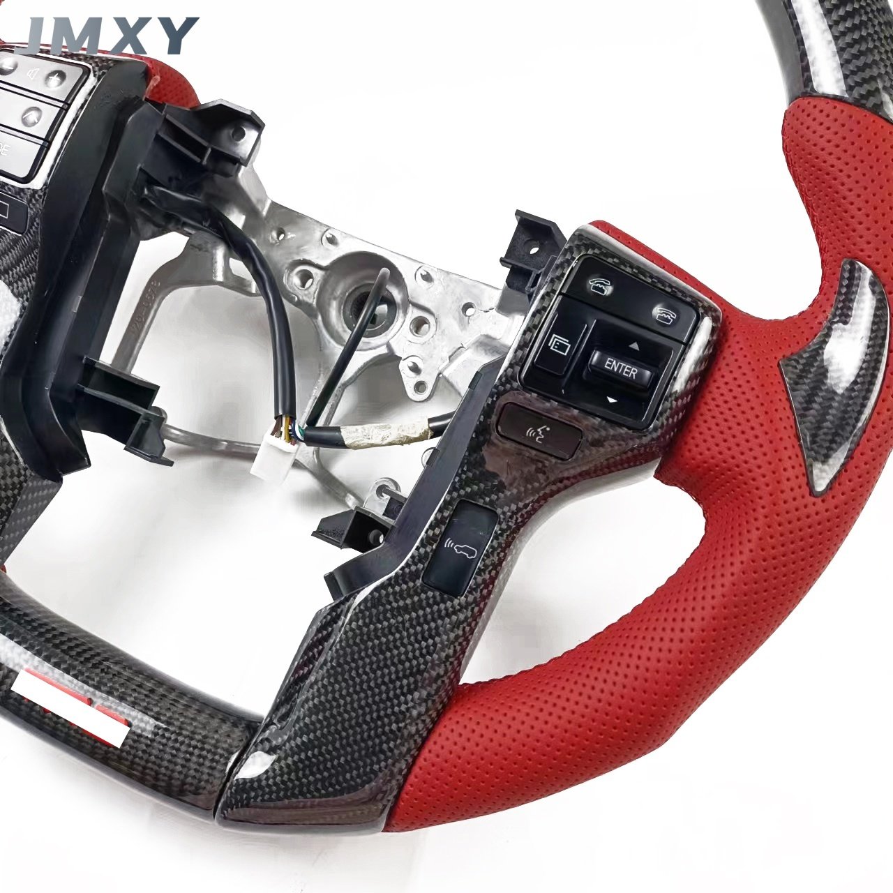 Car interior sports carbon fiber steering wheel is suitable for Toyota Prado Land Cruiser steering wheel