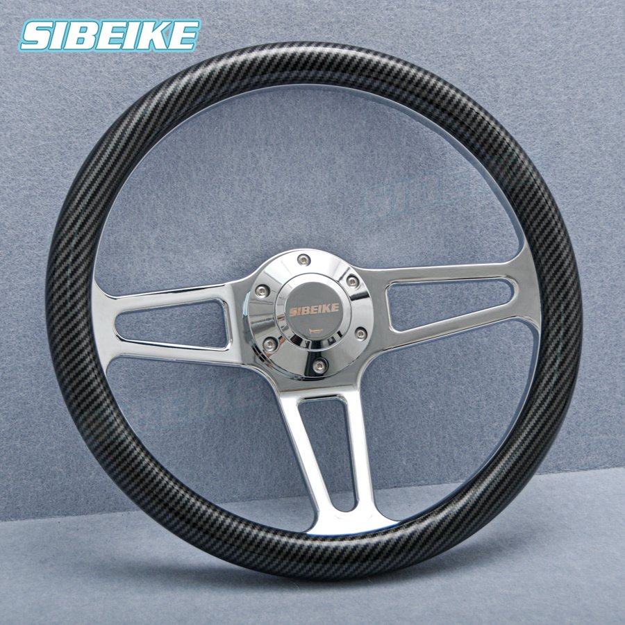 14inch 350mm Universal ABS Carbon Film Steering Wheel JDM Sim Racing Sport Steering Wheel Car Accessories