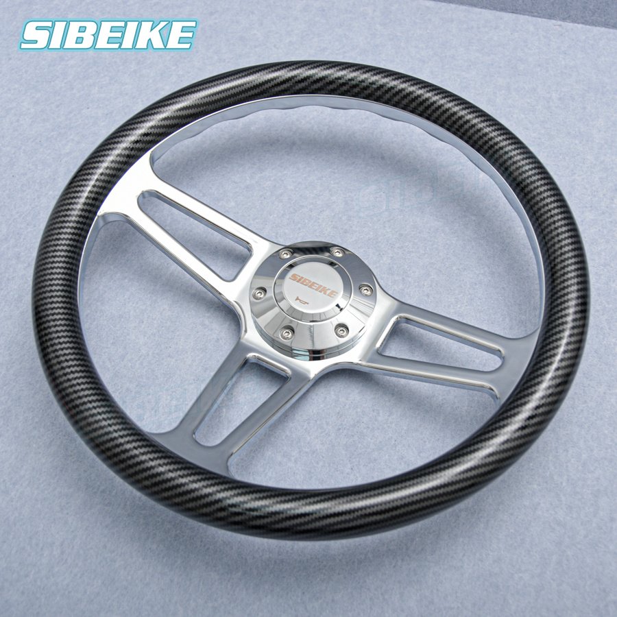 14inch 350mm Universal ABS Carbon Film Steering Wheel JDM Sim Racing Sport Steering Wheel Car Accessories