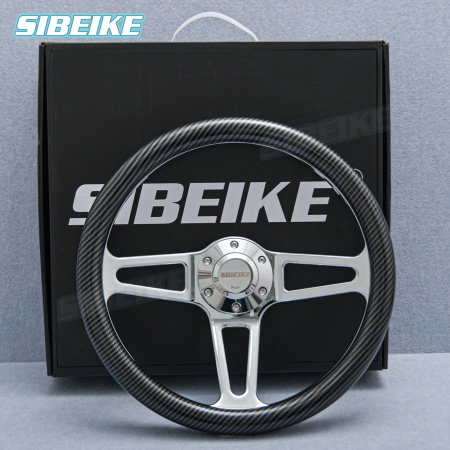 14inch 350mm Universal ABS Carbon Film Steering Wheel JDM Sim Racing Sport Steering Wheel Car Accessories