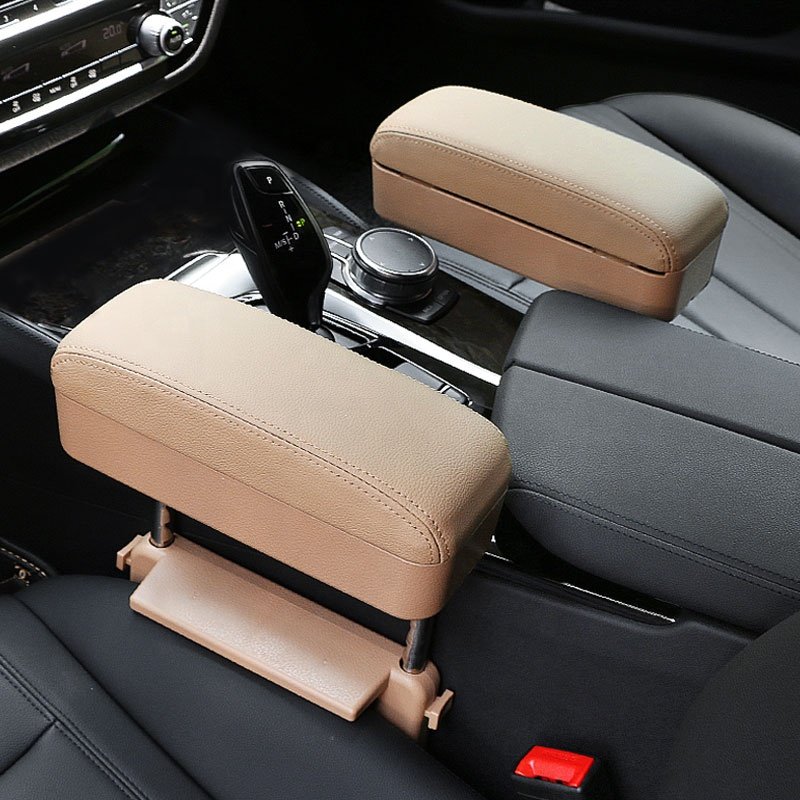 Anjuny Adjustable Comfortable Arm Rest Pads Car Armrest Storage Box Fit for Universal Car