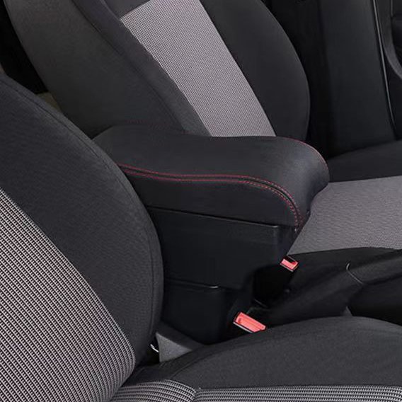 Car Luxury Armrest Box with Cup Holder Double Layer PU Leather Car Armrest Box for 2018 Ford Ecosport