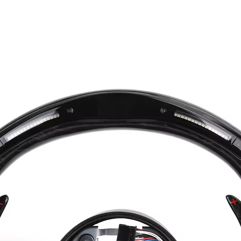 With LED M Sport Forged Carbon Fiber Steering WHeel for BMW F30 F10 M5 F90 F20 X5 E70 X6 X6M E71 E46 M3 E39 E60 E92 M4 G20 G30