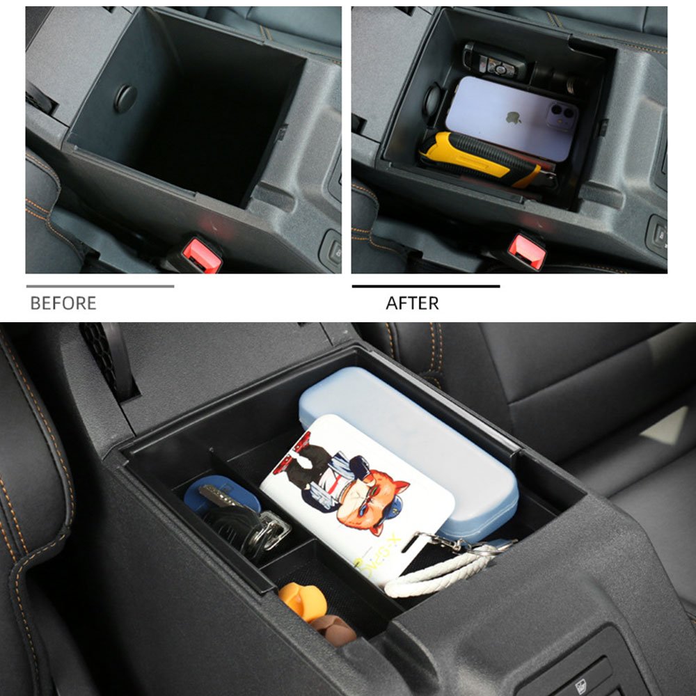 Center Console Organizer Insert Tray Armrest Storage Box for Ford Bronco 2021+