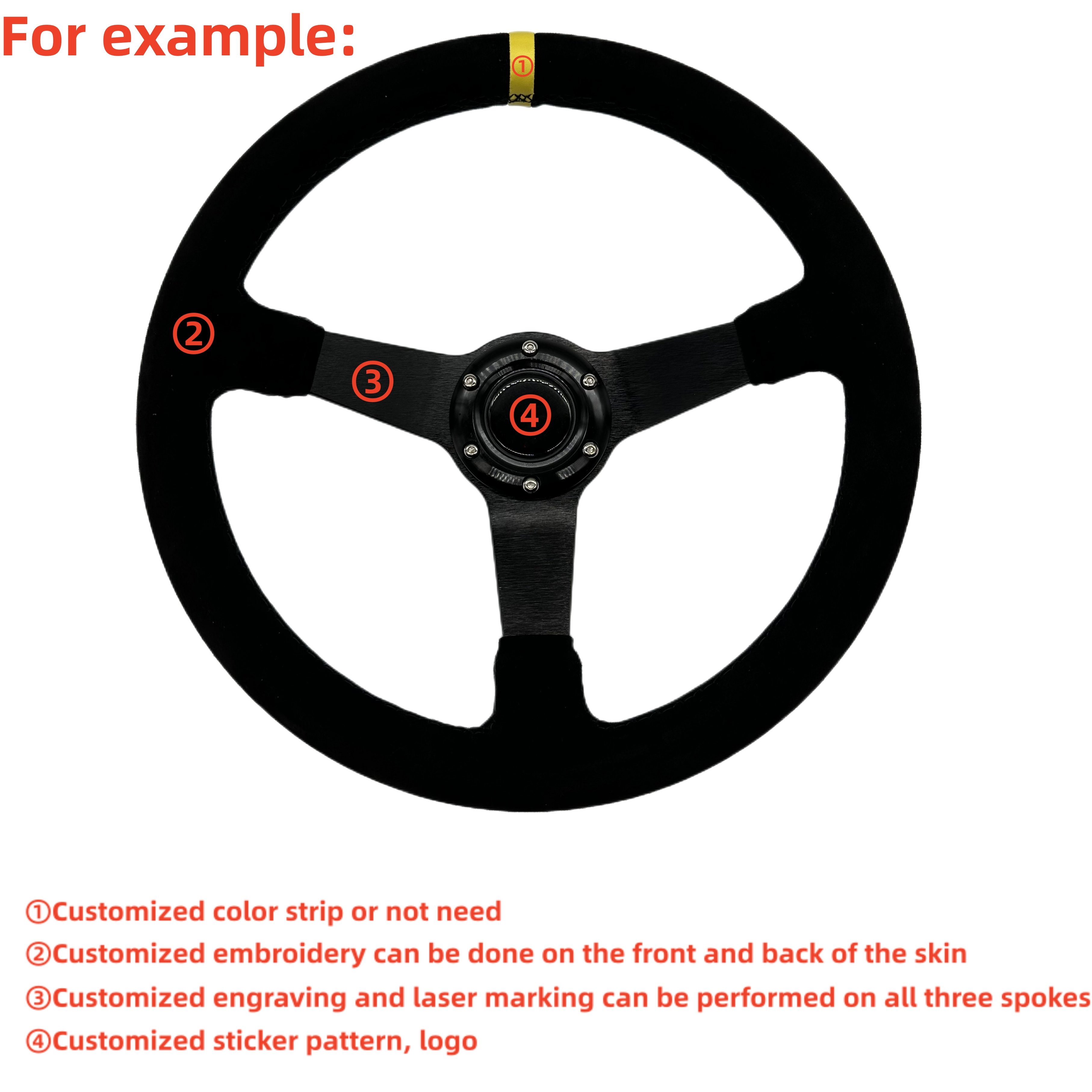 Customize universal 13/14 inch leather steering wheel car steering wheel steering wheel