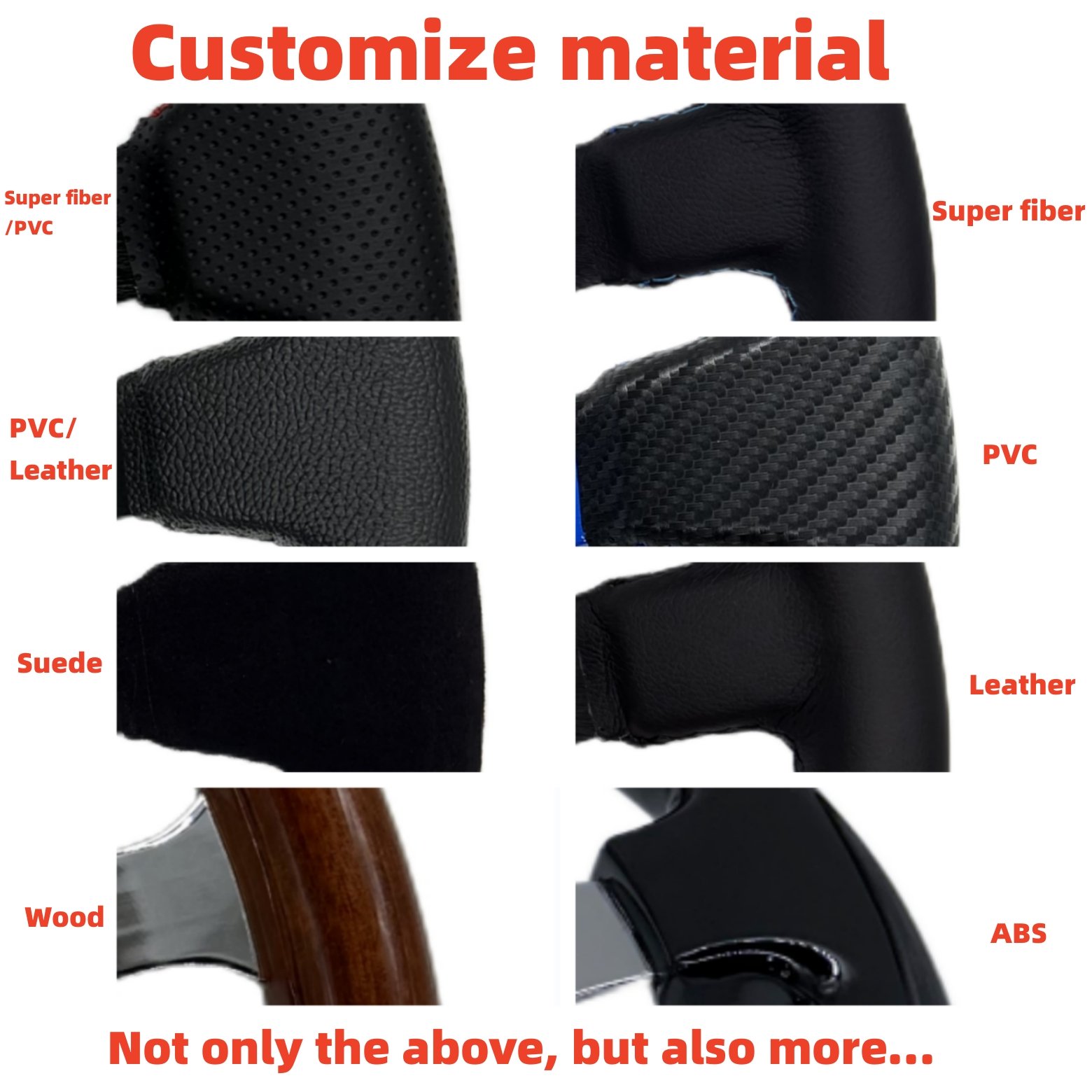 Customize universal 13/14 inch leather steering wheel car steering wheel steering wheel