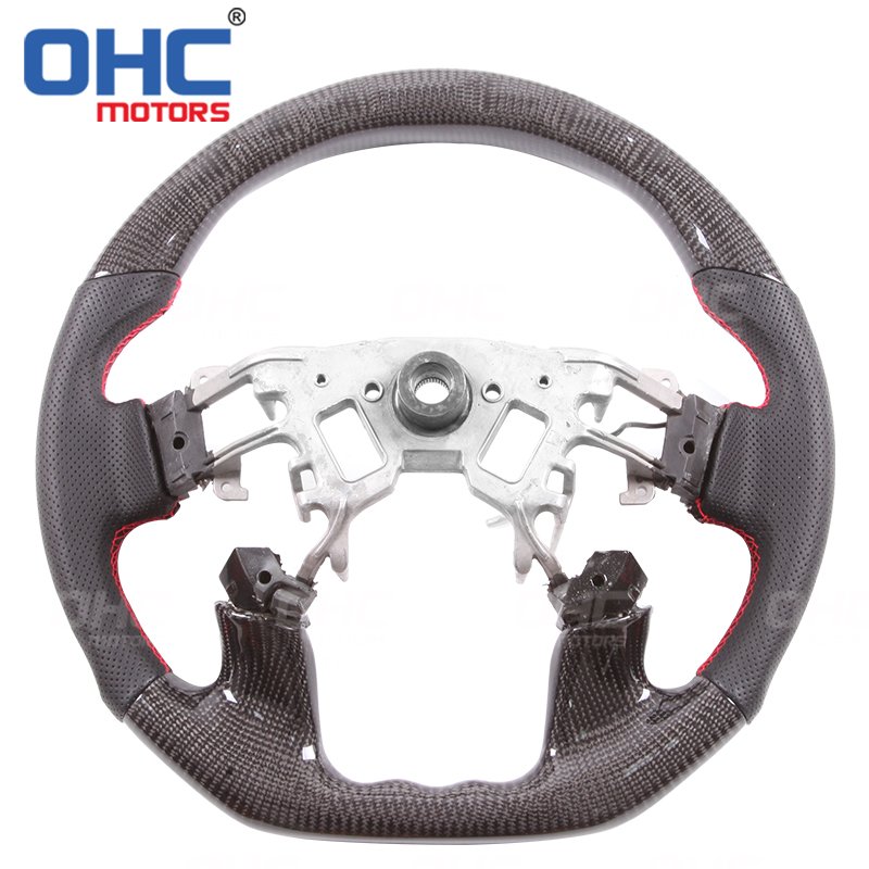 LED RPM Carbon Fiber Steering Wheel For Nissan Patrol Y62 2015 2016 2017 2018 2019 2020 2021 ohc motors steering wheels