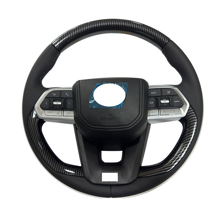 Custom Leather Carbon Fiber Steering Wheel for Toyota LC79 LC120 LC300 Land Cruiser 7079 100 200 300 Vitz Tacoma Lexus Ls460