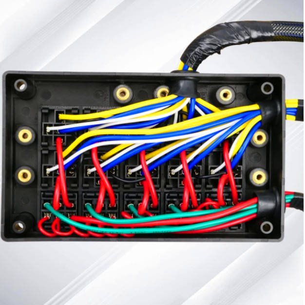 12V Automotive Fuse Relay Box 10 Slot Relay Holder with 15-Slot Fuse Holder for Car Truck Marine Boat