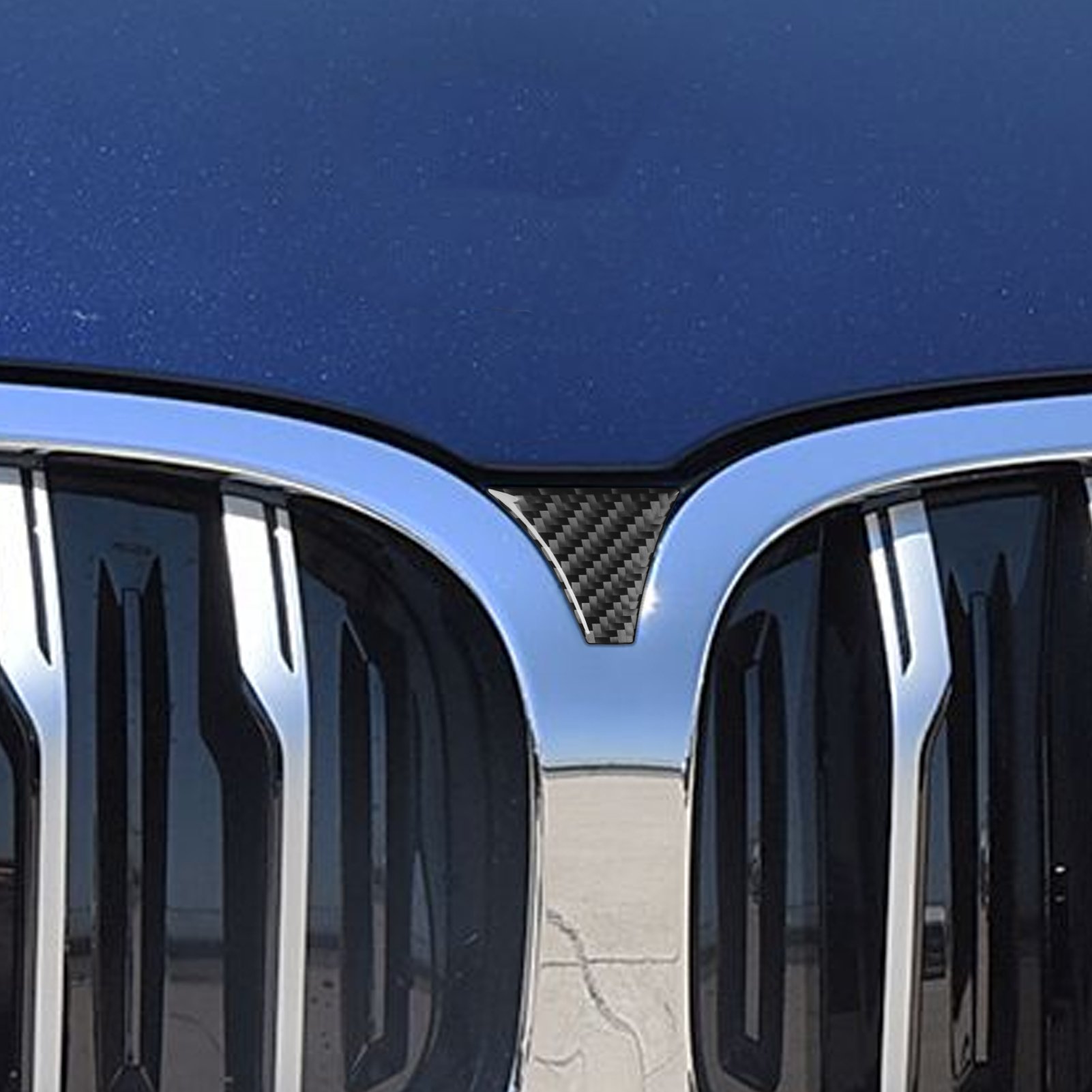 Carbon Fiber Front Grille Insert Mesh Partition Cover for BMW 8 Series
