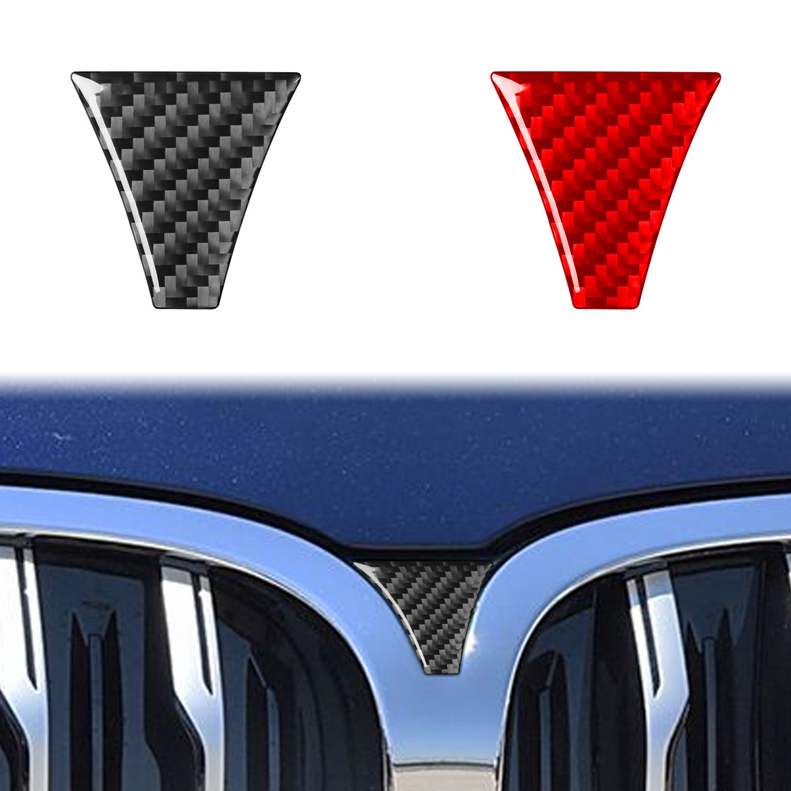 Carbon Fiber Front Grille Insert Mesh Partition Cover for BMW 8 Series