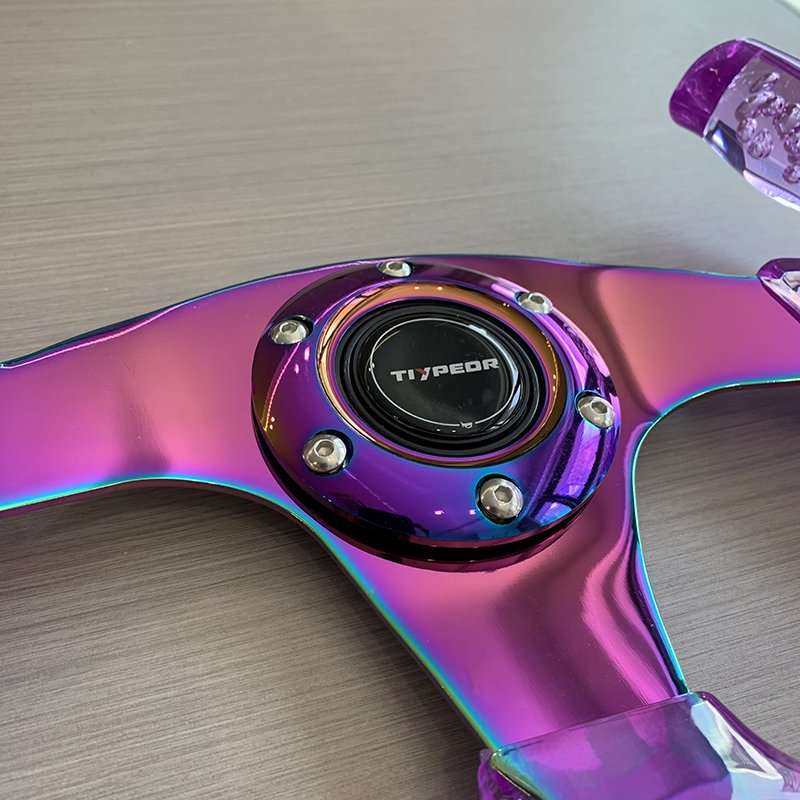 Car Modified Transparent Acrylic Steering Wheel Bubble Crystal Car Styling Universal Clear Racing Steering Wheel
