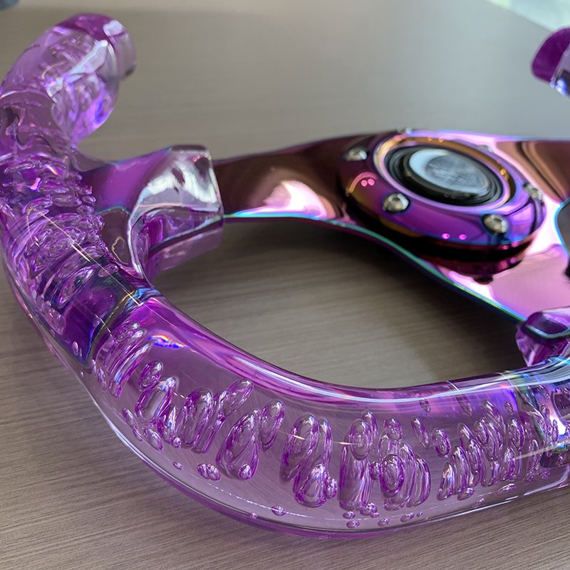 Car Modified Transparent Acrylic Steering Wheel Bubble Crystal Car Styling Universal Clear Racing Steering Wheel