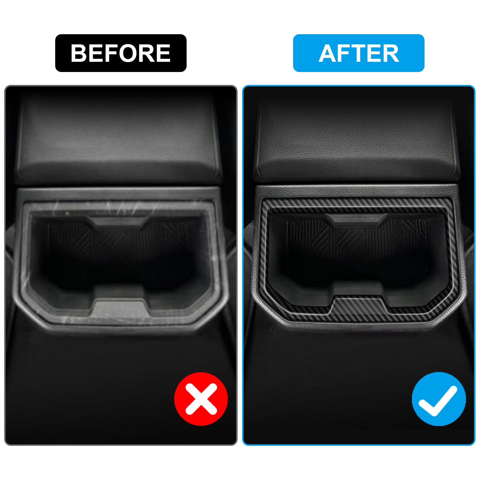 Suitable for Toyota Tacoma 2024 2025 Armrest Box Rear Water Cup Frame Tacoma Rear Drain Cup Holder Car Interior Accessories