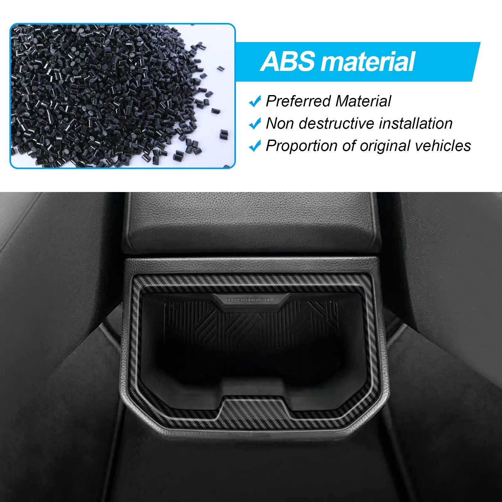 Suitable for Toyota Tacoma 2024 2025 Armrest Box Rear Water Cup Frame Tacoma Rear Drain Cup Holder Car Interior Accessories