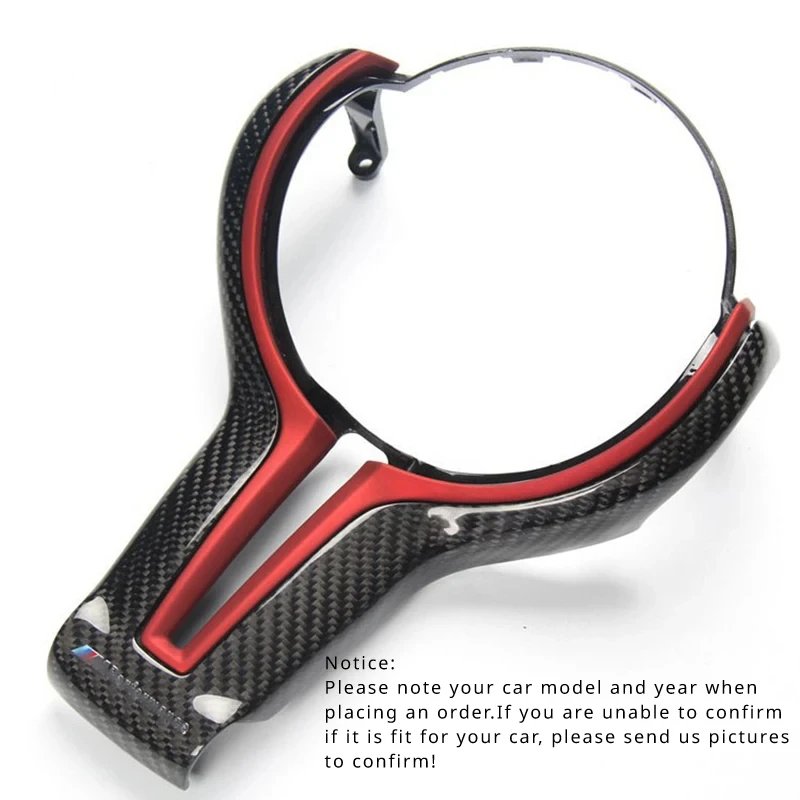 Carbon Fiber Steering Wheel Cover Trim For BMW M Sport M3 M4 M5 F80 F20 F32 F33 F36 F25 F26 X5 X6 3 5 Series Car Accessories