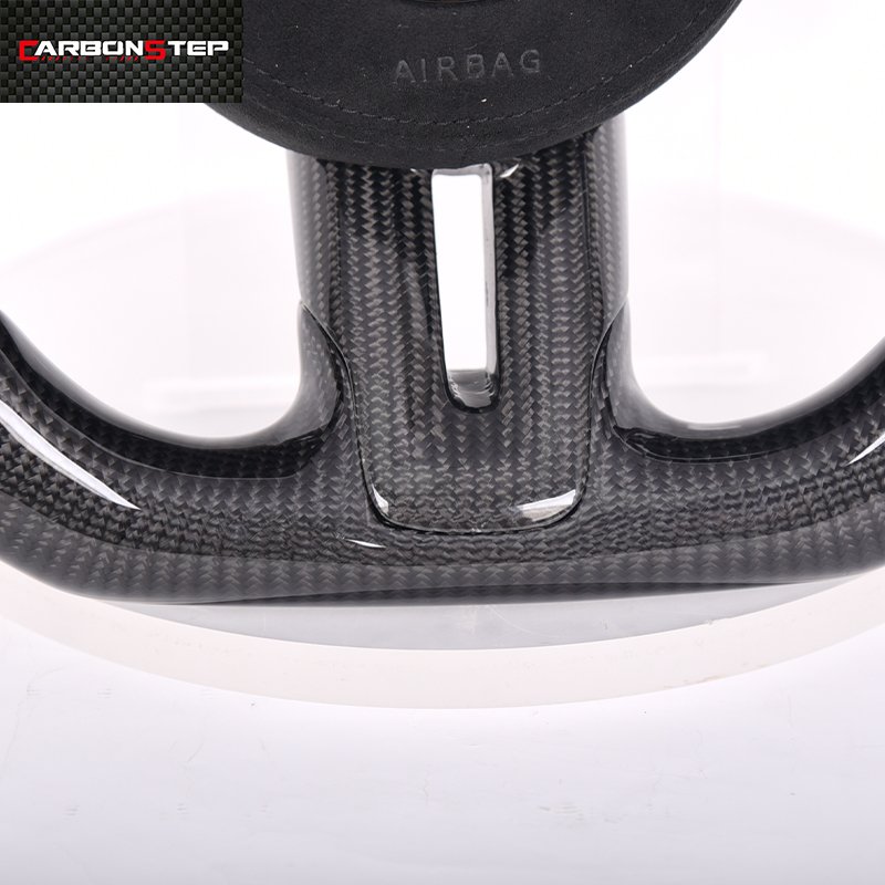 China Factory Custom Led Display Alcantar Carbon Fiber Sport Car Steering Wheel for Ford Mustang